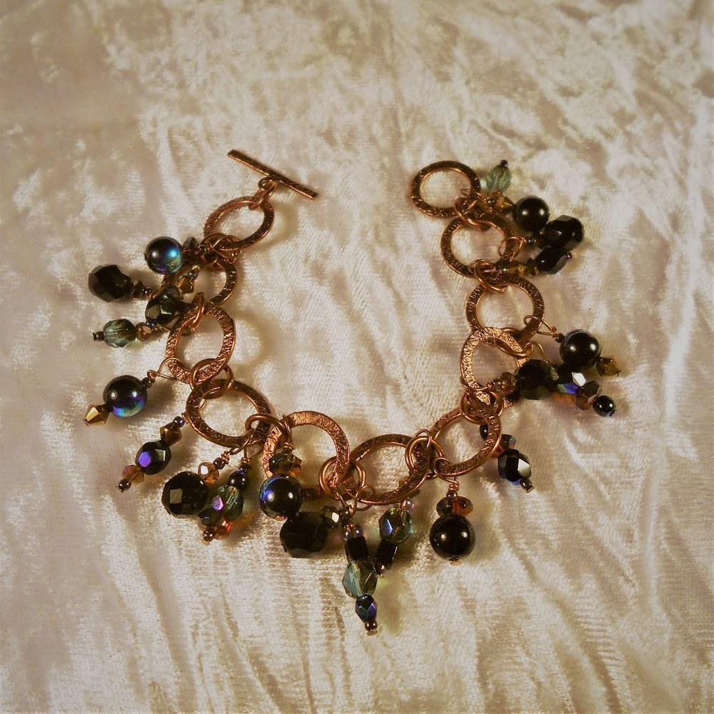 Glass beaded Charm Bracelet